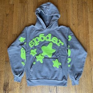 Sp5der Slate Grey Beluga Hoodie